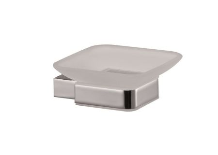 Sanibano Enzo, настенная стеклянная мыльница, цвет хром, артикул H6300/07CR