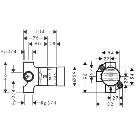 AX  Скрытая часть для запорного/переключающего вентиля Trio, артикул 16982180