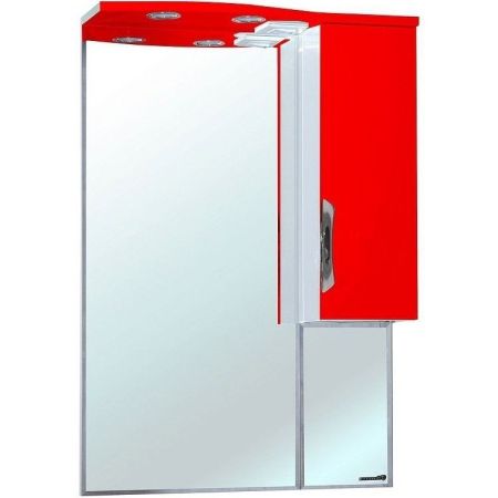 Зеркало со шкафом Bellezza Лагуна 65 4612110001035 с подсветкой R Красное Белое, артикул 4612110001035