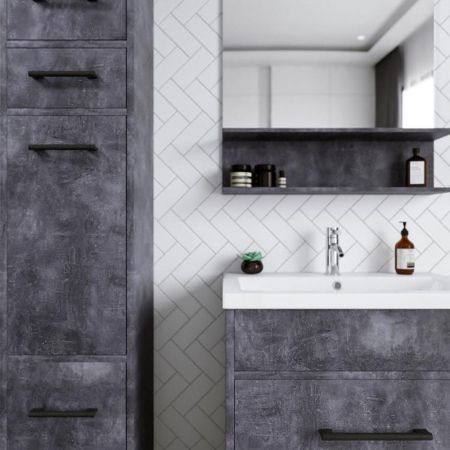 Зеркало Бриклаер ЧИЛИ 70 см, цемент, артикул 4627125415166