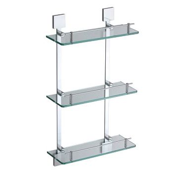 Полка стеклянная Savol S-06522A-3, хром