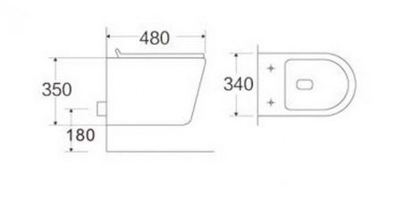 Унитаз подвесной CeramaLux 2615E, артикул 