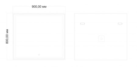 Зеркало с подсветкой ART&MAX ZOE AM-Zoe-900-800-DS-F, артикул AM-Zoe-900-800-DS-F