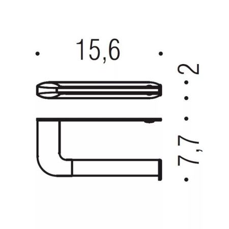 Colombo Trenta Держатель для т/б, подвесной, цвет: чёрный матовый, артикул B3008.NM