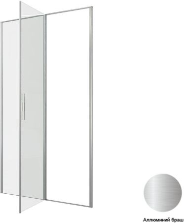 Душевая дверь Allen Brau Priority 120 3.31008.BA серебро браш, артикул 3.31008.BA