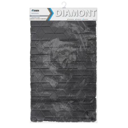 Коврик для ванной комнаты FIXSEN DIAMONT FX-9050V, графит, артикул FX-9050V