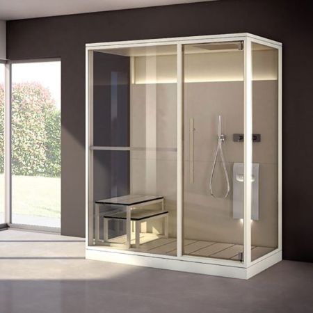 Effegibi Logica H Filo Сауна 214x250h217см, пристенная L.H., цвет: Stone, артикул LO 31 03 0002