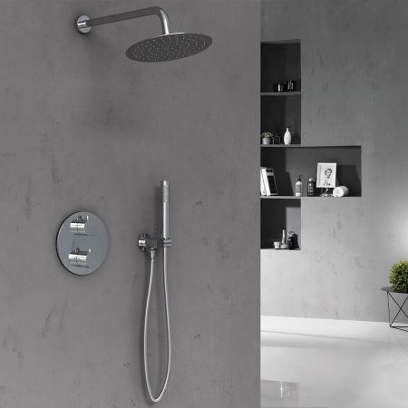 Душевой комплект VSFW-101TCH термостатический встраиваемый, двухрежимный, хром, артикул VSFW-101TCH
