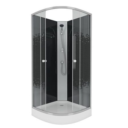 Душевая кабина Niagara Eco NG-4501-08 90х90 стекло матовое задняя стенка Черная