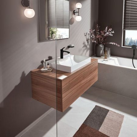 Смеситель для раковины, Hansgrohe, Vivenis, тип открывания воды-однорычажный, тип регулирования воды-керамический картридж, монтаж-на раковину/столешницу, отверстия для монтажа-1, высота, мм-168, вынос излива, мм-146, тип излива-неподвижный, донный клапан, артикул 75022670