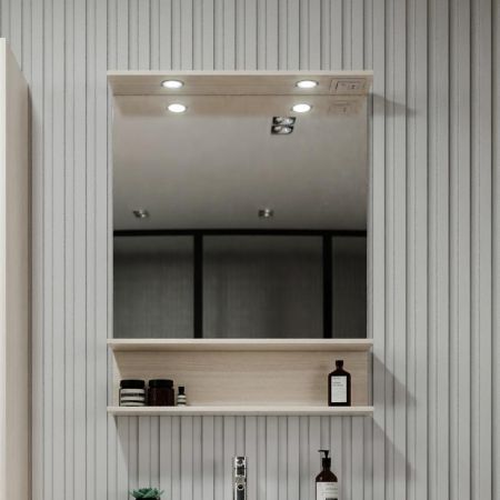 Зеркало Бриклаер ЧИЛИ 70 см, светлая лиственница, артикул 4627125414947