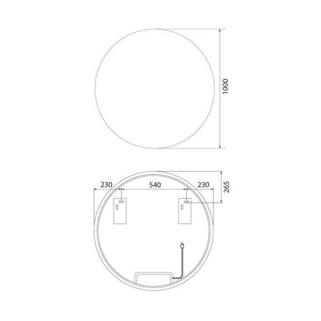 Зеркало с подсветкой, 100 см, Bild, IDDIS, BIL1000i98, артикул BIL1000i98