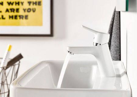 Смеситель для раковины  KLUDI PURE&EASY 370289165 (белый/хром, L-12 H-7), шт, артикул 370289165