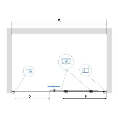 Душевая дверь RGW PA-14B (1700, Прозрачное)