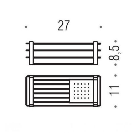 Colombo Angolari Полочка металлическая, цвет: хром, артикул B9632.CR