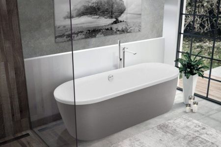 Акриловая ванна CEZARES METAURO-Central-180-80-40-W-MATT, 180x80x40, артикул METAURO-Central-180-80-40-W-MATT