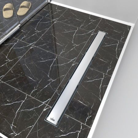 Душевой лоток (двухсторонняя решетка) TIMO Drain Protect DP20900-PG20900, сатин, артикул DP20900-PG20900