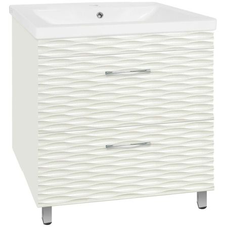 Тумба с раковиной Style Line Ассоль 80 Люкс Plus ЛС-00000359 Техно платина