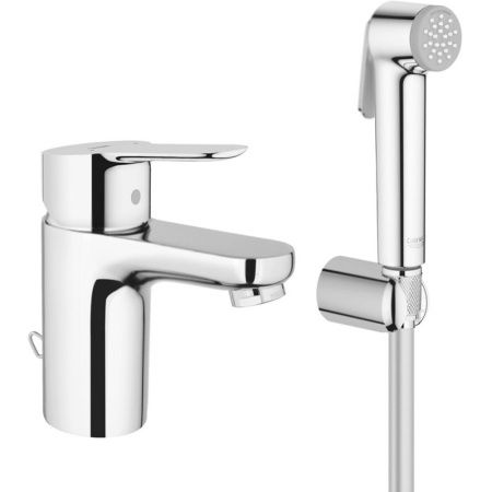 Смеситель для раковины GROHE BauEdge с гигиеническим душем, хром (23757000) Смеситель для раковины GROHE BauEdge с гигиеническим душем, хром (23757000)