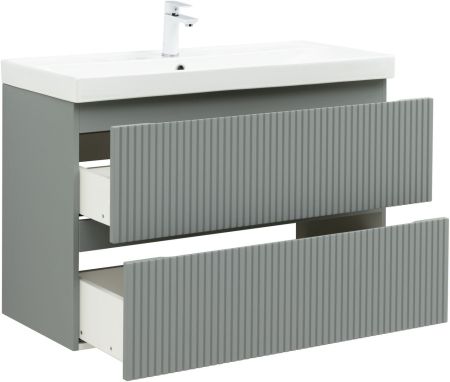 Тумба под раковину Aquanet Джейн (Flat) 100 мисти грин, артикул 00335436