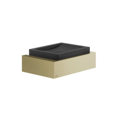 GESSI  INVERSO ACCESSORIES Мыльница настенная черная, цвет: Brass Brushed PVD