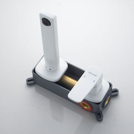 Смеситель для раковины встраиваемый Shevanik S9941C, белый