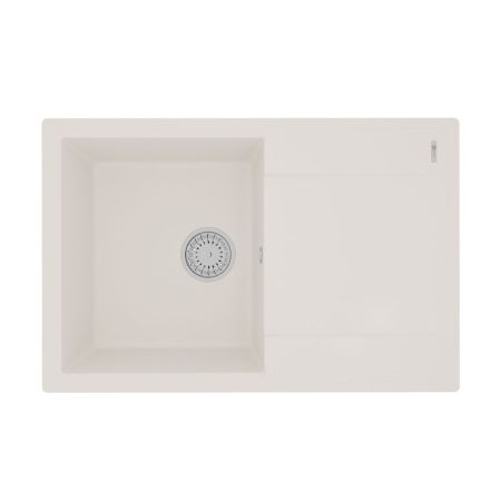 Кухонная мойка Lemark IMANDRA 760 врезная прямоугольная с крылом из кварцгранита цвет: Жасмин  (9910028), артикул 9910028