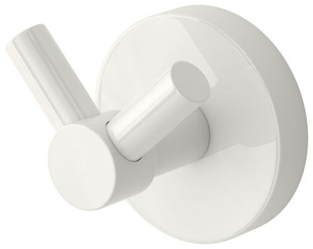 Крючок, Сунержа, ВИКТОРИЯ, двойной, ширина, мм-50, глубина, мм-43, высота, мм-50, тип установки-настенный, материал-нержавеющая сталь, крепления в комплекте, цвет-белый, артикул 12-3007-0000