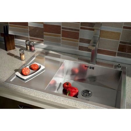 Кухонная мойка ZorG X X-7851-R Матовый хром, артикул X-7851-R