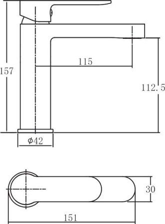 Смеситель для раковины Aquanet Passion AF300-10B, артикул AF300-10B