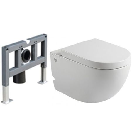 Унитаз Cerutti SPA C-376C 7277 с импульсным смывом с инсталляцией с сиденьем Микролифт, артикул CT7277