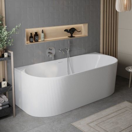 Ванна акриловая пристенная BelBagno ВВ412-MATT, артикул BB412-1700-800-MATT