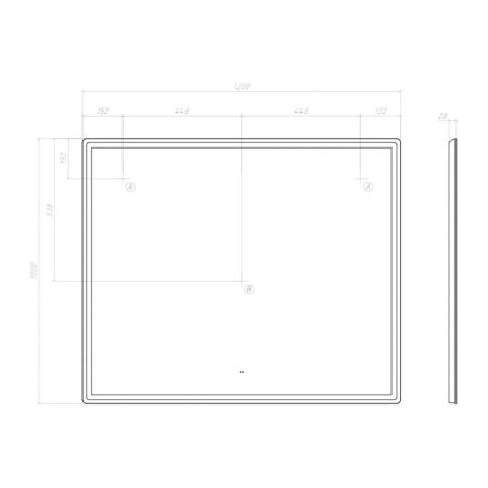 Зеркало VIGO Roberta Comfort 1200, артикул 170
