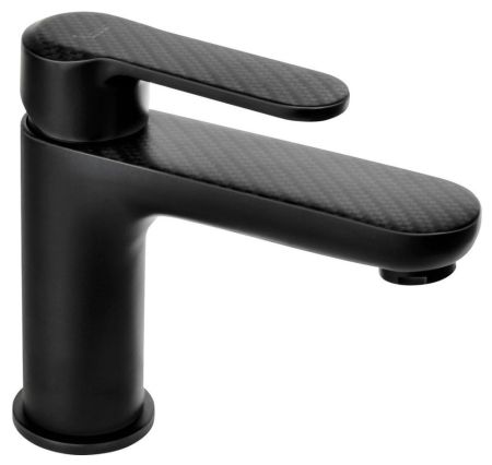 Emmevi Nefer, однорычажный смеситель для раковины с донным клапаном, цвет черный/карбон, артикул 77003NCA