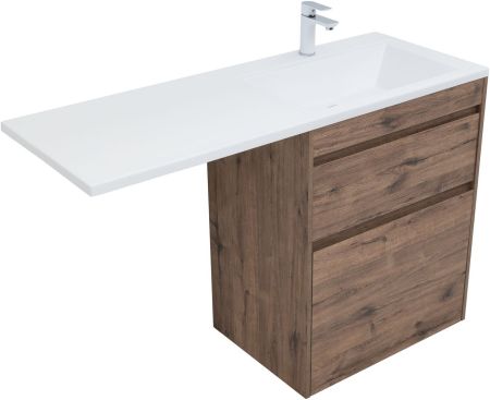 Тумба под раковину Aquanet Токио 68 дуб веллингтон (напольная 2 ящика), артикул 00333652
