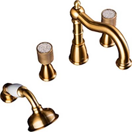 Смеситель на борт ванны Boheme Royal Cristal 391-RoyalCRST Бронза, артикул 391-RoyalCRST