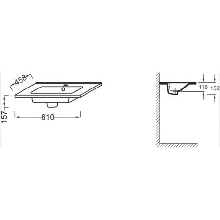 Раковина Jacob Delafon Ola 61 EXS112-00 Белая