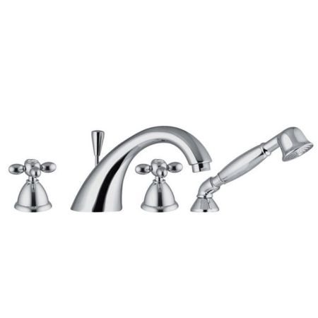 FIMA|Carlo Frattini Olivia Смеситель на борт ванны, с душевым комплектом, цвет хром, артикул F5014CR