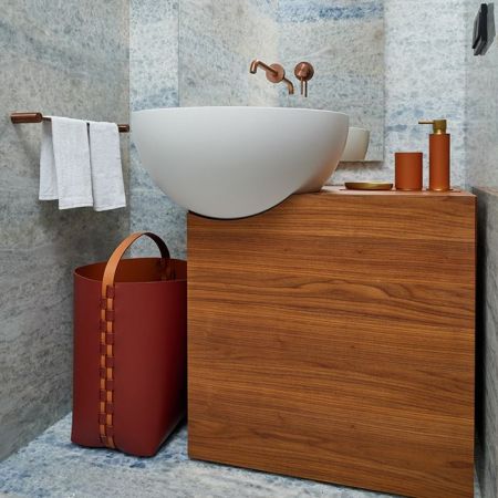 ADJ Диспенсер для жидкого мыла, D7xH19(L0,15) см., цвет: коньяк/матовое золото, артикул 4980.09/30