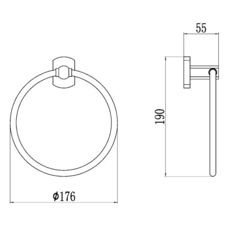 Полотенцедержатель Savol S-009960, хром, артикул S-009960