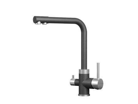 Смеситель для кухни GRANULA (5015, ЧЁРНЫЙ), артикул 5015, ЧЁРНЫЙ