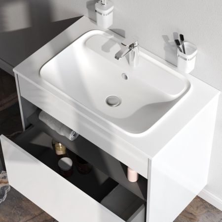 M8FFUX0801WG Func, База с нишей, 1 ящик (pull-out), 80 см, цвет белый глянец, артикул M8FFUX0801WG