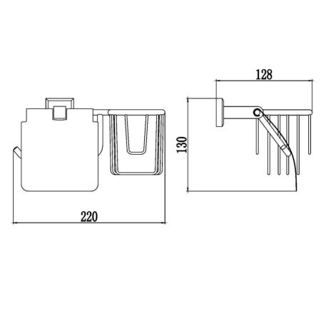 Держатель для туалетной бумаги и освежителя Savol S-L09551, хром, артикул S-L09551