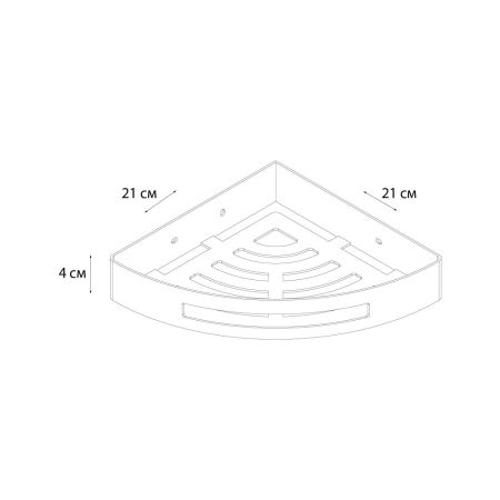 Полка металличеcкая угловая FIXSEN HOTEL FX-31003K, черный, артикул FX-31003K