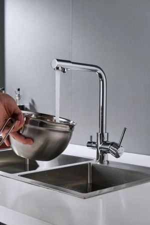 Смеситель для кухни с подключением фильтра Shevanik S328, хром