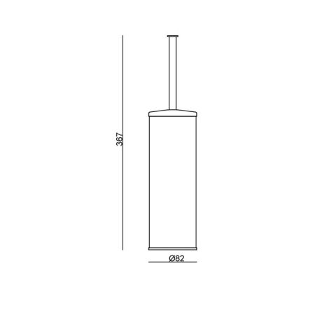 Carimali Ёршик для унитаза, цвет хром, артикул 99106-CR