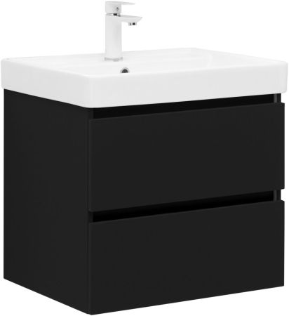 Тумба под раковину Aquanet Вега 2.0 60 черный, артикул 00337953