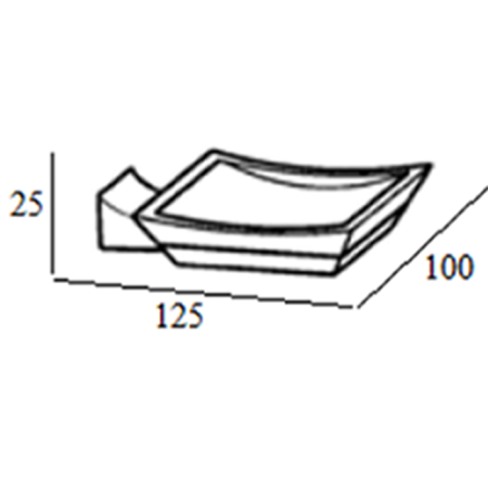 IBB Firenze Мыльница настенная акриловая, цвет крепления хром, артикул FI01ACRO/CRO