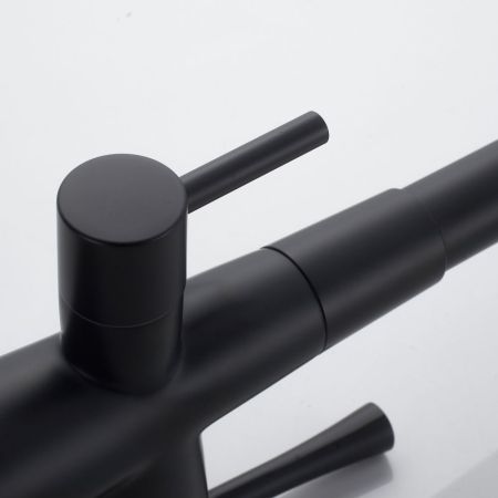 Смеситель для кухни с подключением фильтра Shevanik S428H, черный, артикул S428H