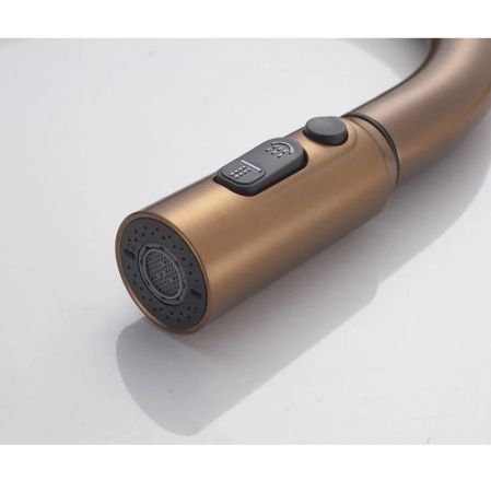 Смеситель для кухни с индикатором температуры Knotlor KN-100/RB, бронза, артикул KN-100/RB